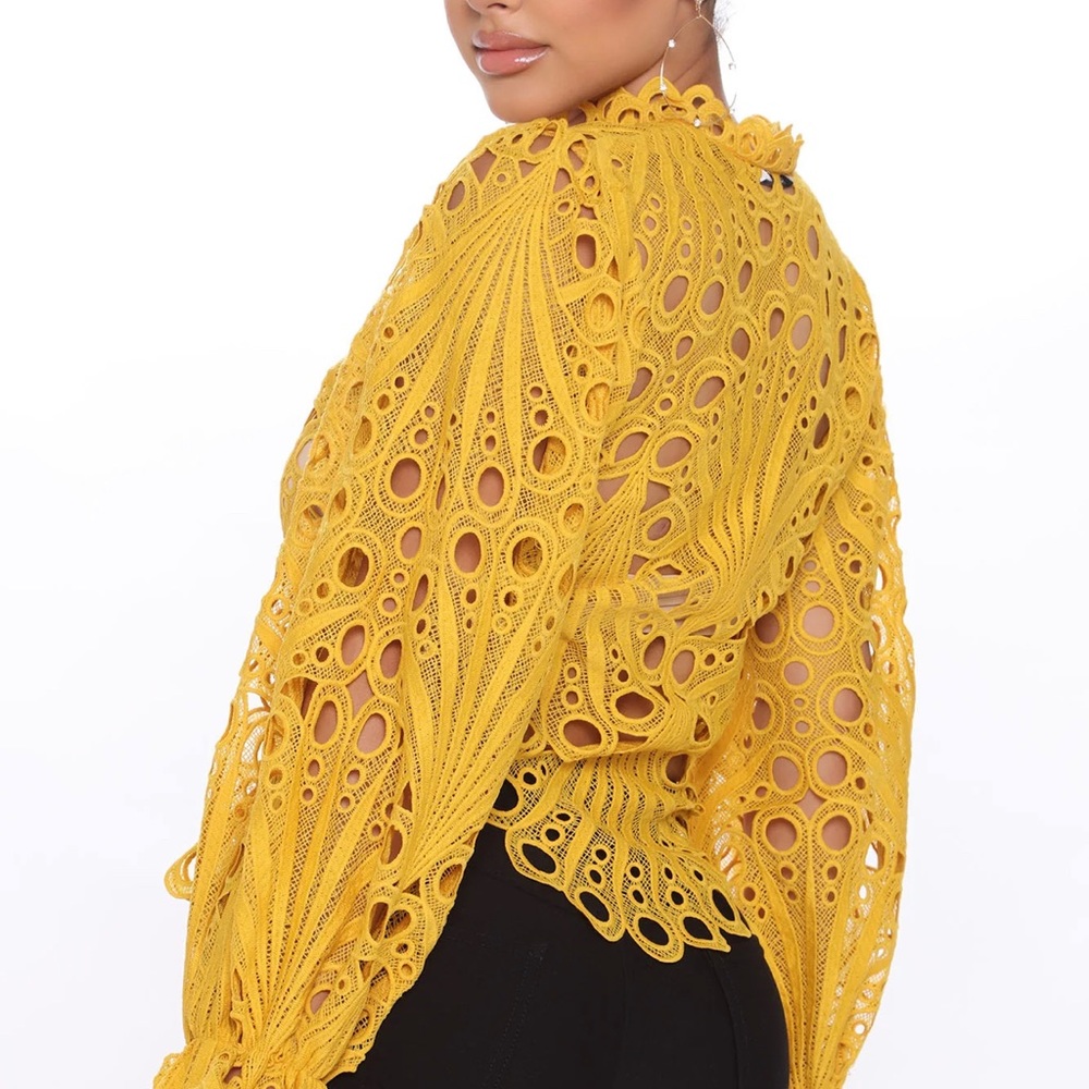 NWT: Fashion Nova Mustard Top - Picture 2 of 6